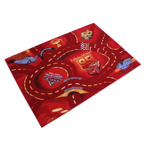 Disney Cars World Of Cars Red Race Track Rug Extra Image 1